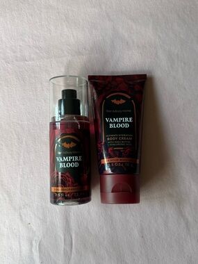 Bath & Body Works Vampire Blood Travel Size Mist & Body Cream.